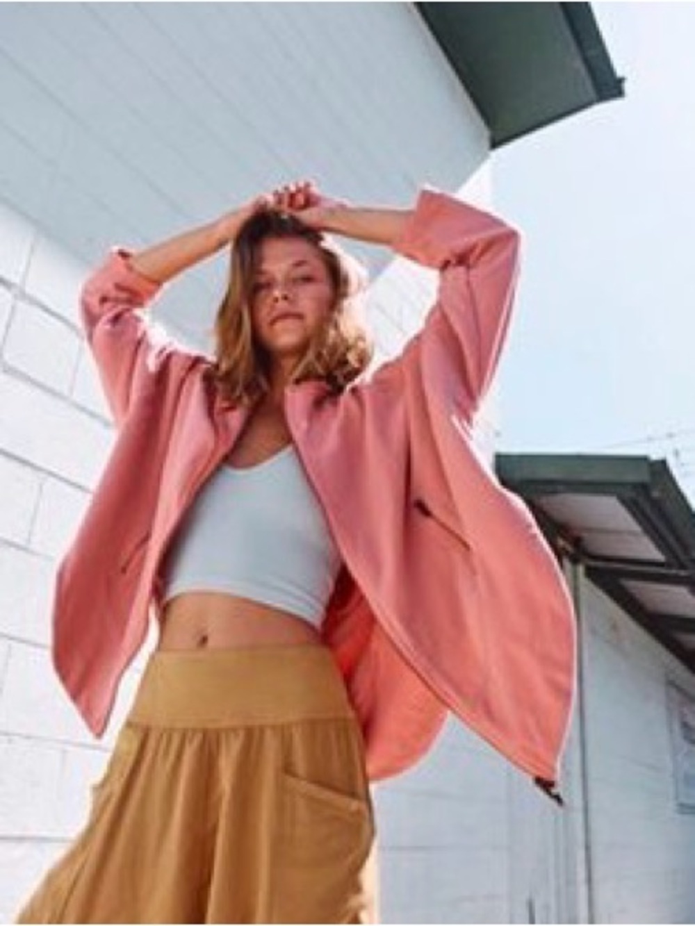 Free People All the Way Up Sweat Zip Up M